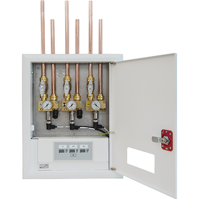Control and shut-off valve box Control and shut-off valve box
