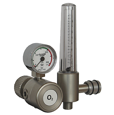 Pressure regulator with flow meter Pressure regulator with flow meter